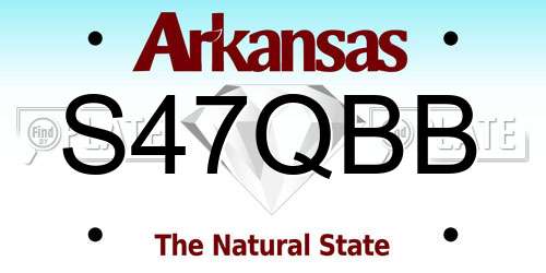 S47QBB Arkansas License Plate