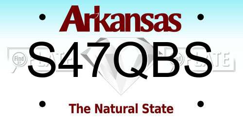 S47QBS Arkansas License Plate