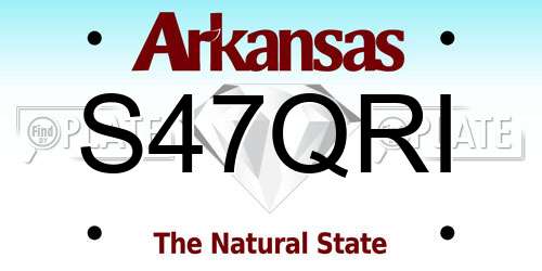 S47QRI Arkansas License Plate