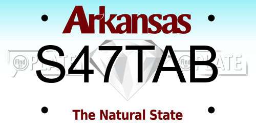 S47TAB Arkansas License Plate