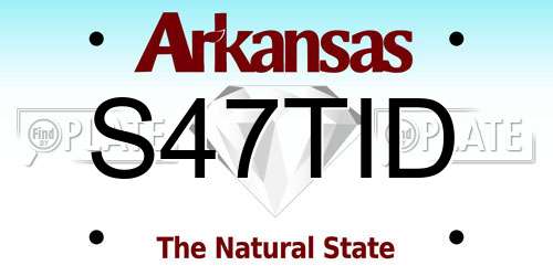 S47TID Arkansas License Plate