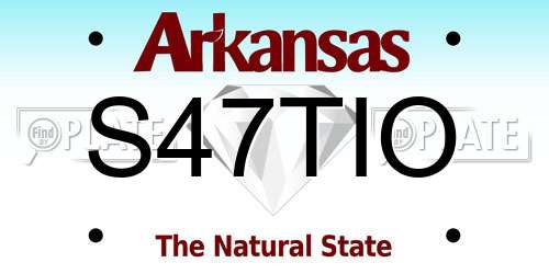 S47TIO Arkansas License Plate