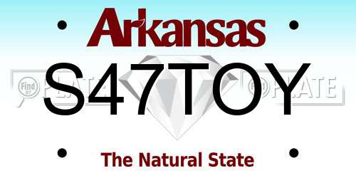 S47TOY Arkansas License Plate