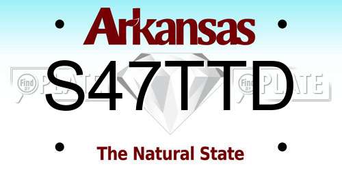 S47TTD Arkansas License Plate