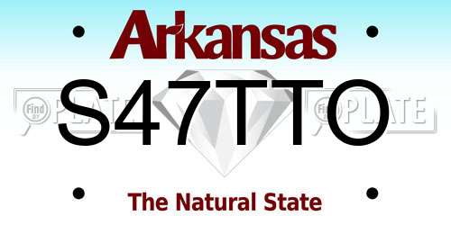 S47TTO Arkansas License Plate