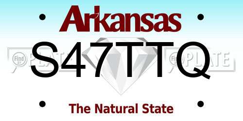 S47TTQ Arkansas License Plate
