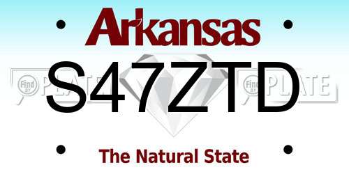 S47ZTD Arkansas License Plate