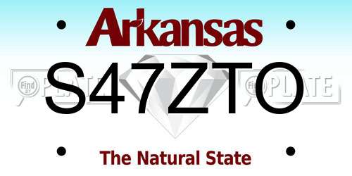 S47ZTO Arkansas License Plate