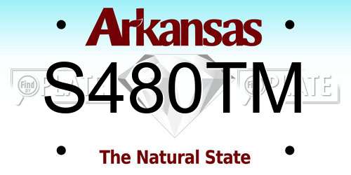 S480TM Arkansas License Plate