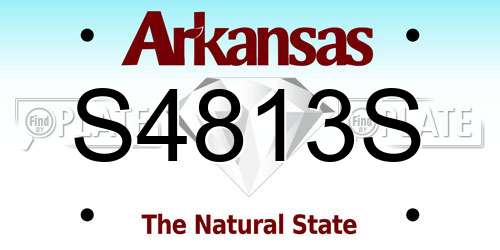 S4813S Arkansas License Plate