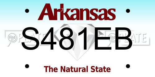 S481EB Arkansas License Plate