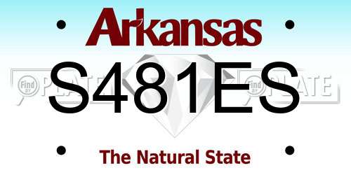 S481ES Arkansas License Plate