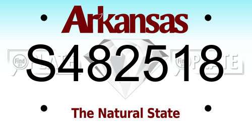S482518 Arkansas License Plate