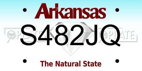 S482JQ Arkansas License Plate