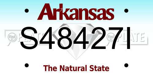 S48427I Arkansas License Plate
