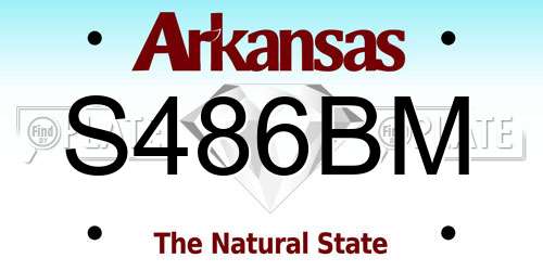 S486BM Arkansas License Plate