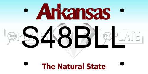 S48BLL Arkansas License Plate