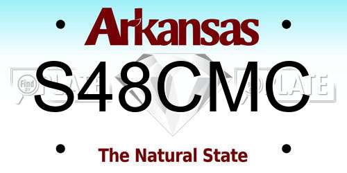 S48CMC Arkansas License Plate