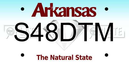 S48DTM Arkansas License Plate