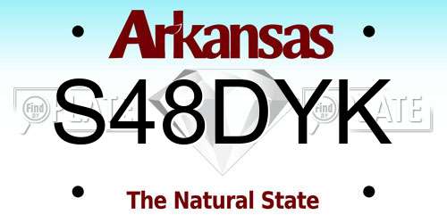 S48DYK Arkansas License Plate