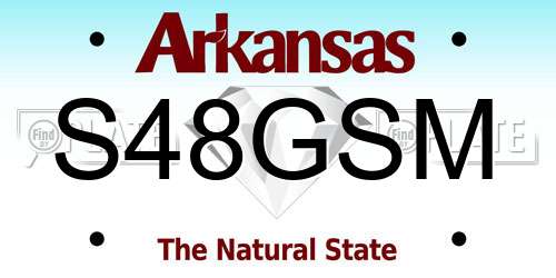S48GSM Arkansas License Plate