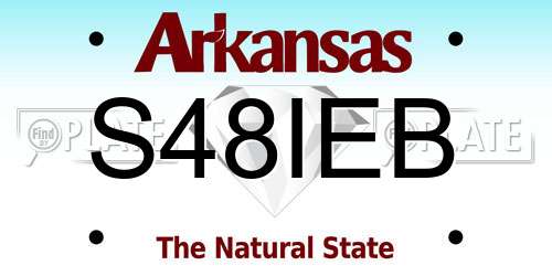 S48IEB Arkansas License Plate