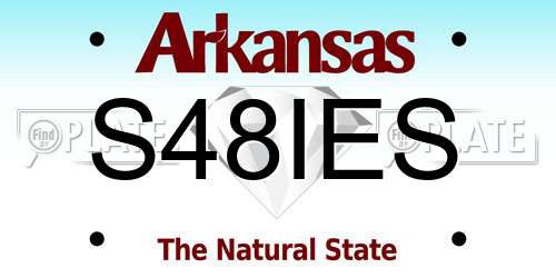 S48IES Arkansas License Plate