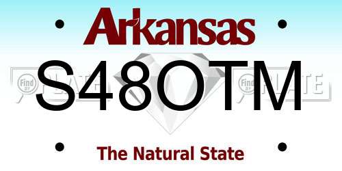 S48OTM Arkansas License Plate