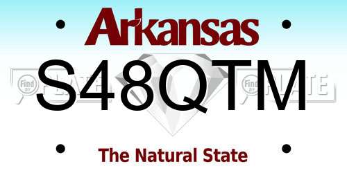 S48QTM Arkansas License Plate