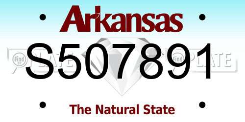 S507891 Arkansas License Plate