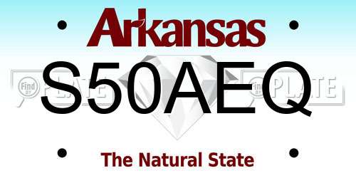 S50AEQ Arkansas License Plate