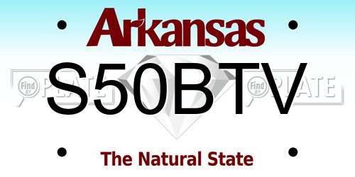 S50BTV Arkansas License Plate