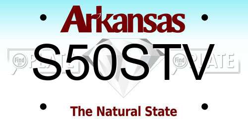S50STV Arkansas License Plate