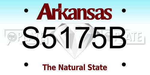 S5175B Arkansas License Plate