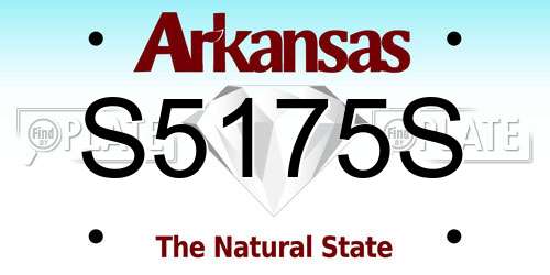 S5175S Arkansas License Plate