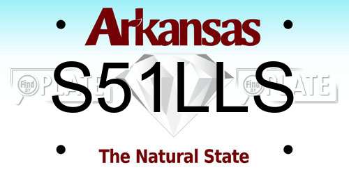 S51LLS Arkansas License Plate