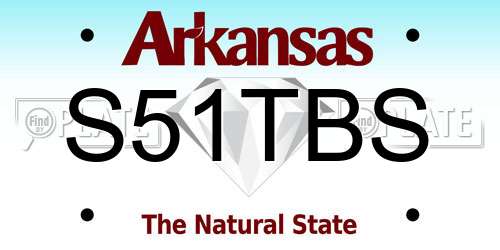 S51TBS Arkansas License Plate