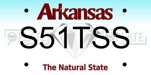 S51TSS Arkansas License Plate
