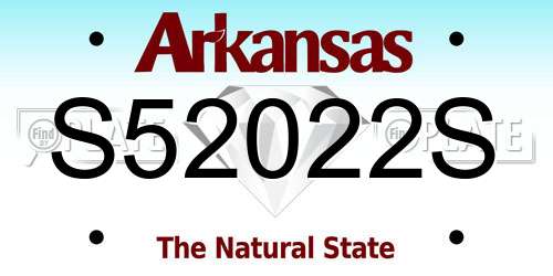S52022S Arkansas License Plate