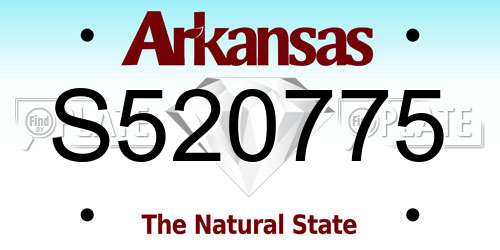 S520775 Arkansas License Plate