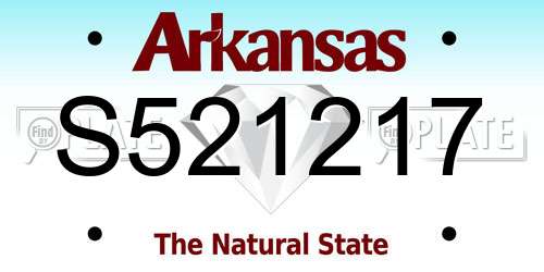 S521217 Arkansas License Plate