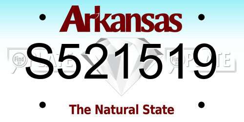 S521519 Arkansas License Plate