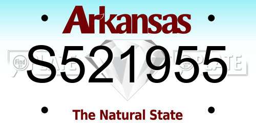 S521955 Arkansas License Plate
