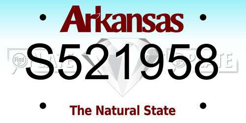 S521958 Arkansas License Plate