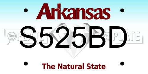 S525BD Arkansas License Plate