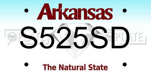 S525SD Arkansas License Plate