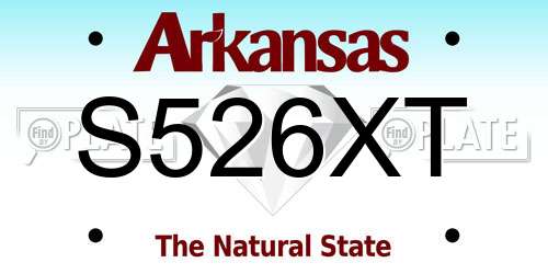 S526XT Arkansas License Plate