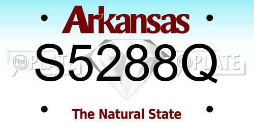 S5288Q Arkansas License Plate