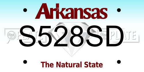 S528SD Arkansas License Plate
