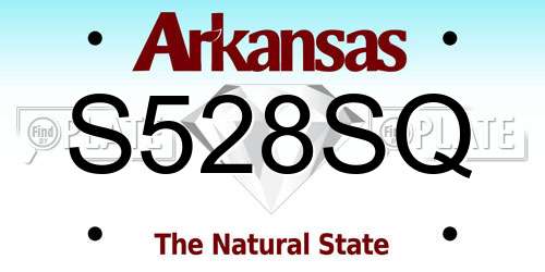 S528SQ Arkansas License Plate